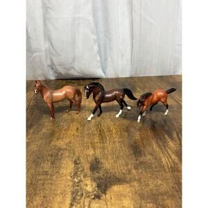 Breyer Reeves Stablemates Mini Horses Lot of 3 Horses Brown Tan Black